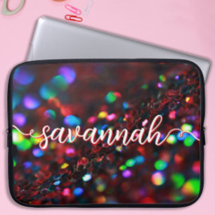 Dunkelroter Funkelschlauch Laptopschutzhülle