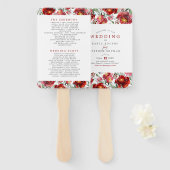 Dunkelroter Garten-Blume Fächer (Vorne und Hinten)