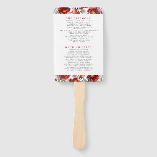 Dunkelroter Garten-Blume Fächer (Vorderseite)