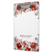 Dunkelroter Garten-Blume Klemmbrett (Links)