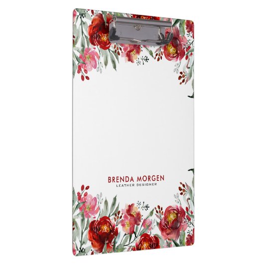 Dunkelroter Garten-Blume Klemmbrett (Rechts)