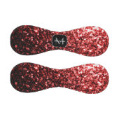 Dunkelroter Glitzer funkelnder Monogrammname Baseball (Paneele)
