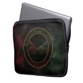 Dunkelroter Grün Bull Bear Mindset Trader Design Laptopschutzhülle (Vorderseite Links)