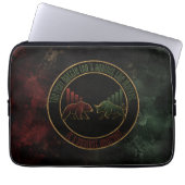 Dunkelroter Grün Bull Bear Mindset Trader Design Laptopschutzhülle (Vorderseite)