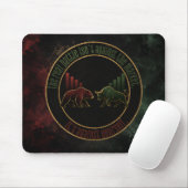 Dunkelroter Grün Bull Bear Mindset Trader Design Mousepad (Mit Mouse)