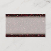 Dunkelroter karminroter Glitzer Visitenkarte (Rückseite)