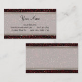 Dunkelroter karminroter Glitzer Visitenkarte (Vorne/Hinten)