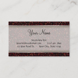Dunkelroter karminroter Glitzer Visitenkarte