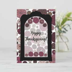 Dunkelroter Kürbis Thanksgiving Einladung