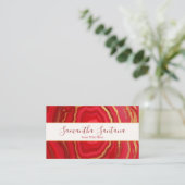 Dunkelroter Marmor mit Gold Visitenkarte (Stehend Vorderseite)