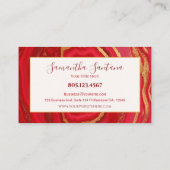 Dunkelroter Marmor mit Gold Visitenkarte (Rückseite)