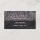 Dunkelroter Marmor, schwarzer Marmor, Struktur mon Visitenkarte (Rückseite)