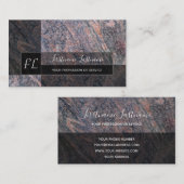 Dunkelroter Marmor, schwarzer Marmor, Struktur mon Visitenkarte (Vorne/Hinten)