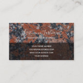 Dunkelroter Marmor - Struktur aus schwarzem Marmor Visitenkarte (Rückseite)