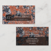 Dunkelroter Marmor - Struktur aus schwarzem Marmor Visitenkarte (Vorne/Hinten)