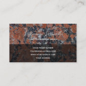 Dunkelroter Marmor - Struktur aus schwarzem Marmor Visitenkarte (Rückseite)