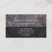 Dunkelroter Marmor - Struktur aus schwarzem Marmor Visitenkarte (Rückseite)