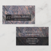 Dunkelroter Marmor - Struktur aus schwarzem Marmor Visitenkarte (Vorne/Hinten)