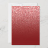 Dunkelroter moderner Gradient Save The Date (Rückseite)