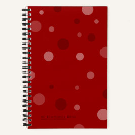 Dunkelroter Pop Dots Spiral Bound Notizblock