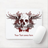 dunkelroter Schädel Mousepad (Mit Mouse)