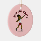 Dunkelroter Schuss Keramik Ornament (Rechts)