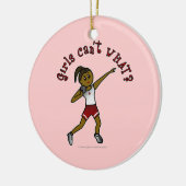 Dunkelroter Schuss Keramik Ornament (Links)