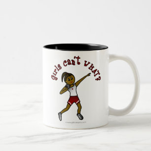 Dunkelroter Schuss Zweifarbige Tasse
