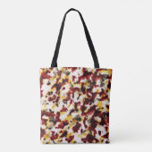 Dunkelroter Tan Schwarzer Gold Tasche (Rückseite)