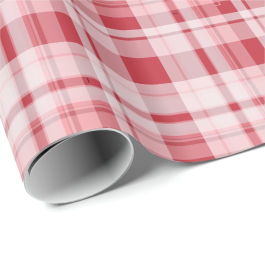 dunkelroter Tartan Geschenkpapier (Rolleneckpunkt)