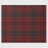 Dunkelroter Tartan Karierter Karo Wrapping Paper Geschenkpapier (Flach)