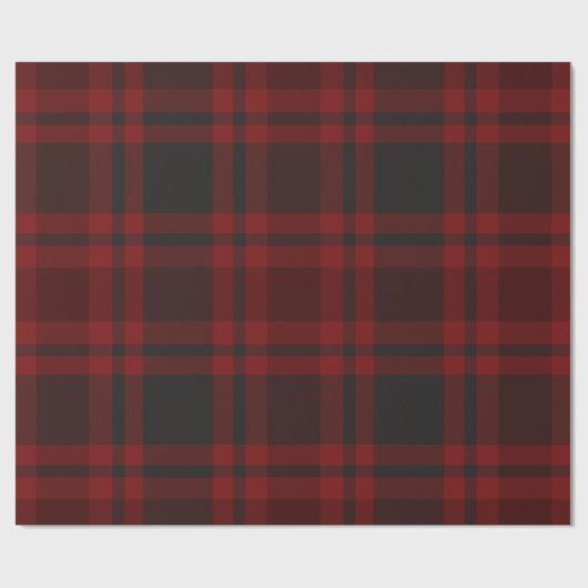Dunkelroter Tartan Karierter Karo Wrapping Paper  Geschenkpapier (Flach)