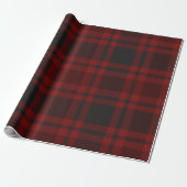 Dunkelroter Tartan Karierter Karo Wrapping Paper Geschenkpapier (Ungerollt)