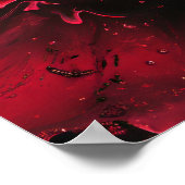 Dunkelrotes Abstraktes Texturdesign-Poster Poster (Ecke)