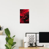 Dunkelrotes Abstraktes Texturdesign-Poster Poster (Heimbüro)