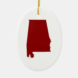 Dunkelrotes Alabama-Gebiet Keramikornament
