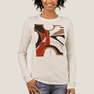 Dunkelrotes, braunes, schwarzes, fettes, großes, g Tri-Blend shirt