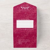 Dunkelrotes Galadinner All In One Einladung (Außenbereich)