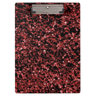 Dunkelrotes Glitter Klemmbrett