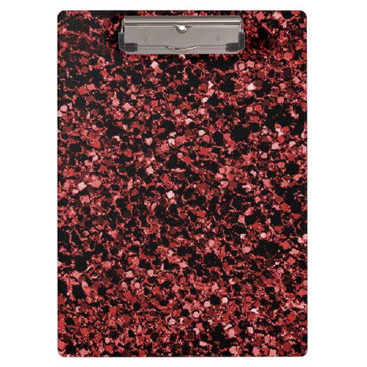 Dunkelrotes Glitter Klemmbrett (Vorderseite)