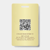 Dunkelrotes Golddesign, Logo oder Foto im goldenen Ausweis (Rückseite)