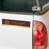 Dunkelrotes Golddesign, Logo oder Foto im goldenen Autoaufkleber (Auf Lkw)
