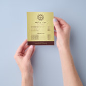 Dunkelrotes Golddesign, Logo oder Foto im goldenen Flyer (Gruppe)