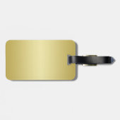 Dunkelrotes Golddesign, Logo oder Foto im goldenen Gepäckanhänger (Rückseite horizontal)