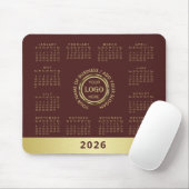Dunkelrotes Golddesign, Logo oder Foto im goldenen Mousepad (Mit Mouse)
