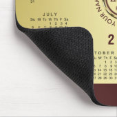 Dunkelrotes Golddesign, Logo oder Foto im goldenen Mousepad (Ecke)