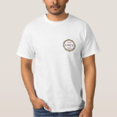 Dunkelrotes Golddesign, Logo oder Foto im goldenen T-Shirt (Vorderseite)