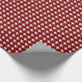 Dunkelrotes Hahnentrittmuster-Wrapping-Papier Geschenkpapier (Ecke)