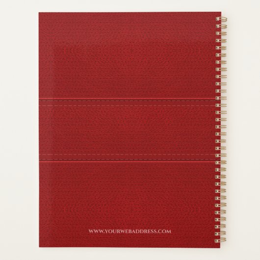 Dunkelrotes Imitat Planer (Rückseite)