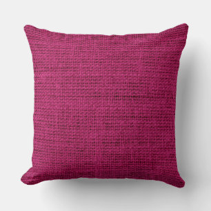 Dunkelrotes Jute-Burlap-Leinen rustikal Kissen